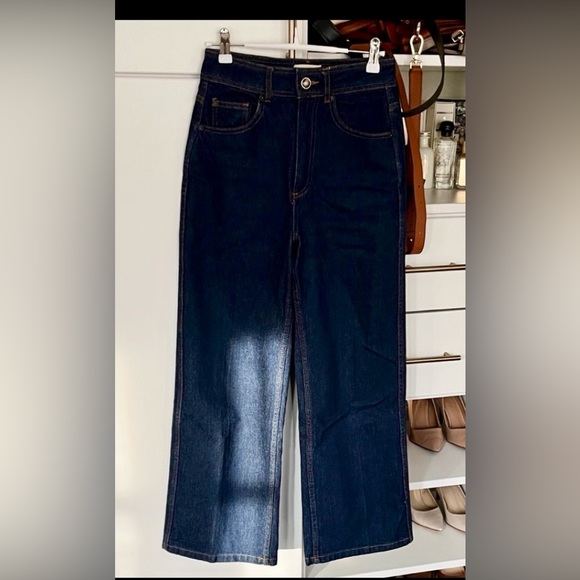 Sezane cropped flare Blue Women's Jeans